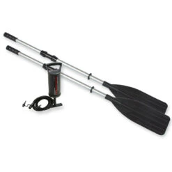 BATEAU GONFLABLE INTEX EXCURSION 4 + 2 AVIRONS + GONFLEUR -Aviron Sportif bateau gonflable intex excursion 4 2 avirons gonfleur 5