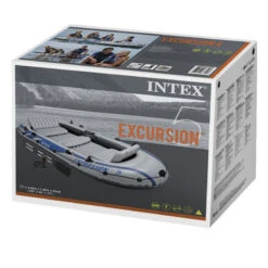 BATEAU GONFLABLE INTEX EXCURSION 5 + 2 AVIRONS + GONFLEUR -Aviron Sportif bateau gonflable intex excursion 5 2 avirons gonfleur 4
