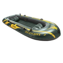 BATEAU GONFLABLE INTEX SEAHAWK 3 + 2 AVIRONS + GONFLEUR 7 BATEAU GONFLABLE INTEX SEAHAWK 3 + 2 AVIRONS + GONFLEUR -Aviron Sportif bateau gonflable intex seahawk 3 2 avirons gonfleur 2