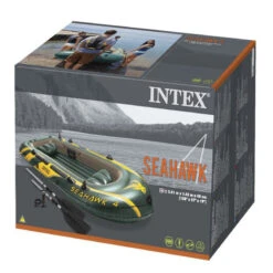 BATEAU GONFLABLE INTEX SEAHAWK 4 + 2 RAMES + GONFLEUR -Aviron Sportif bateau gonflable intex seahawk 4 2 rames gonfleur 5