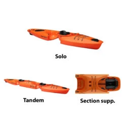 KAYAK MODULABLE AIRSEAT POINT 65°N MARTINI GTX DUO ORANGE -Aviron Sportif kayak modulable airseat point 65n martini gtx duo orange 3