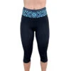 Leggings 3/4 ActiV Noir Gris Femme VAIKOBI -Aviron Sportif leggings 3 4 activ noir gris femme vaikobi