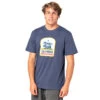 T-SHIRT RIP CURL DESTINATION ANIMALS BLEU MARINE -Aviron Sportif t shirt rip curl destination animals bleu marine