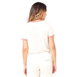 T-SHIRT RIP CURL TIKI RINGER BEIGE FEMME -Aviron Sportif t shirt rip curl tiki ringer beige femme 2